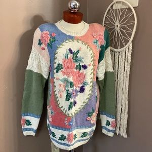 Vintage Floral Sweater